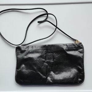 Anne Klein Sleek Black Crossbody Leather Bag